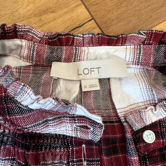 Loft flannel collarless shirt - Picture 3 of 3